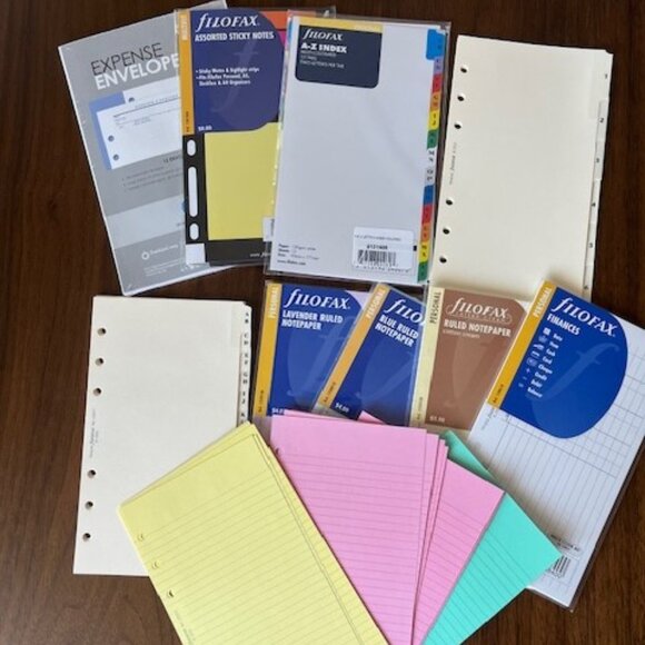 filoFAX Assorted Planner Inserts - Yellow, Pink, Blue, Green - Picture 1 of 11